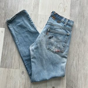 Vintage 70’s Levi’s Orange Tab 505 Straight Leg Light Wash USA Made Size 29